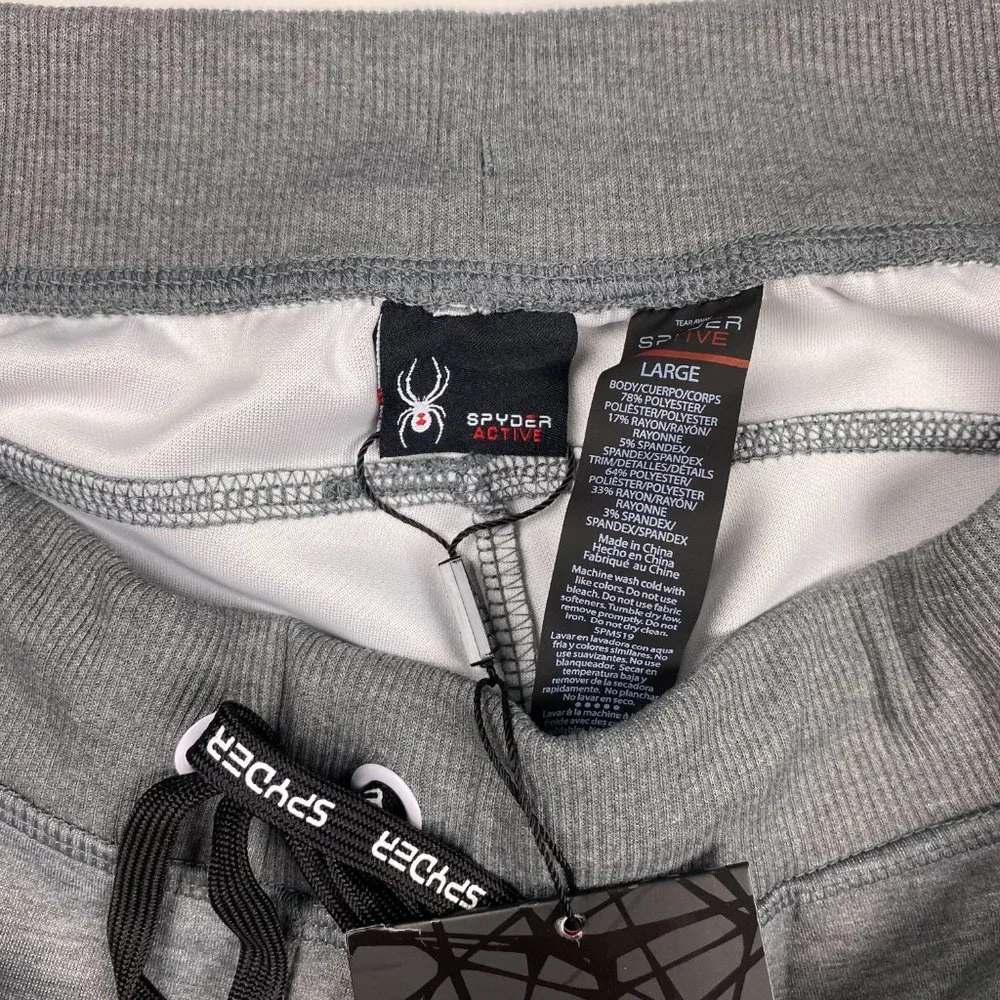 NEW Spyder ProWeb Gym Sweat Shorts Mens Large Gray Running Training - Picture 9 of 14